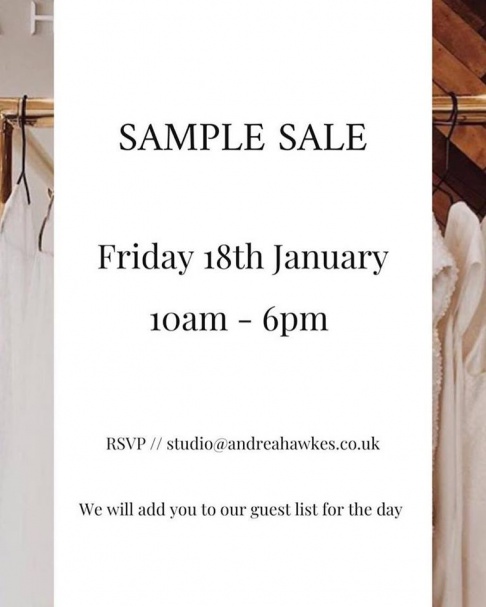 Andrea Hawkes Bridal Sample Sale