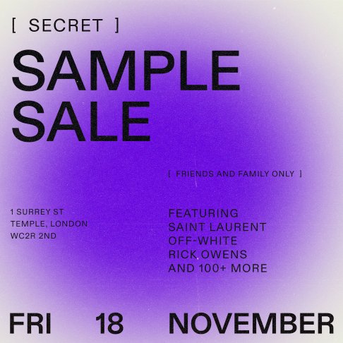Secret Sample Sales