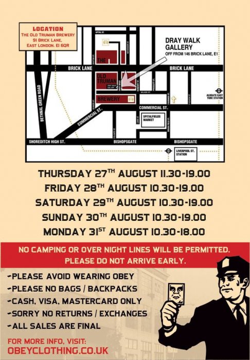 Obey Clothing sample sale - 2