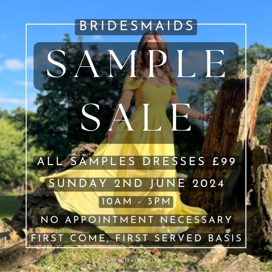 ’Taime Bridal Swansea £99 Bridesmaids Sample Dress Sale